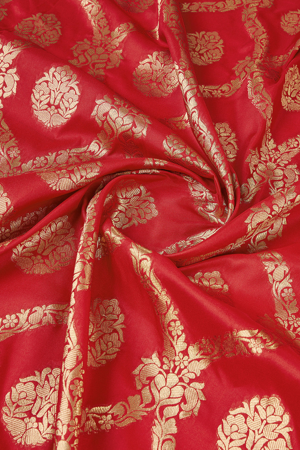 Red Banarasi saree with Jal design
