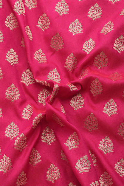 Red Banarasi saree with butta design